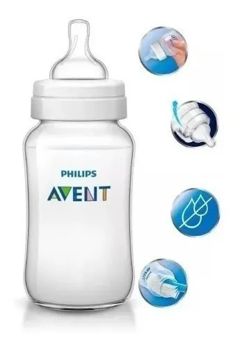 Mamadeiras Philips Avent Anti-colic Transp. 125/260/330 Ml Cor Transparente Transparente